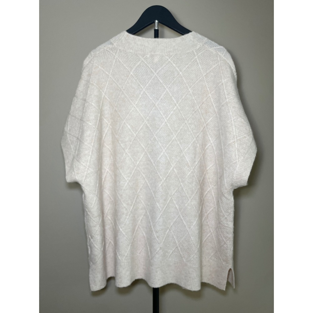 Beige Cardigan Vest Women's XL NorthStyle Cozy Knit Wool Blend Cottagecore - Picture 2 of 8
